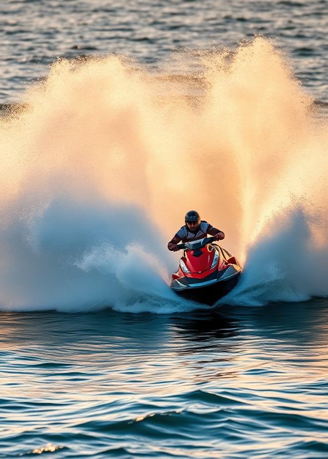 Jetski carving turn